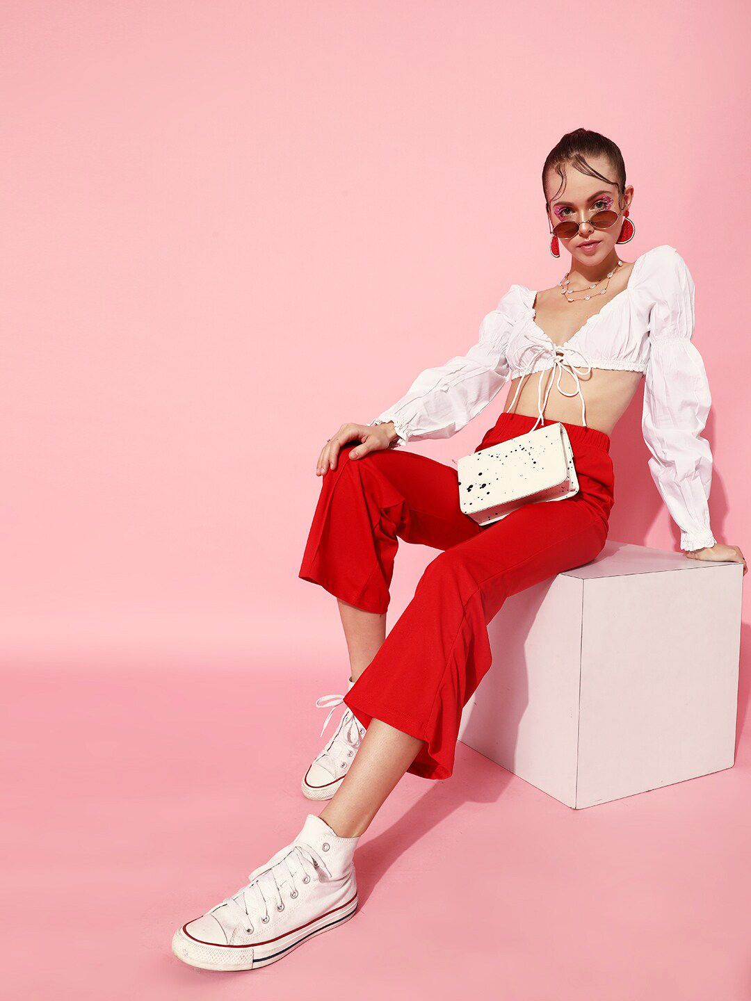 STREET 9 White Solid Top