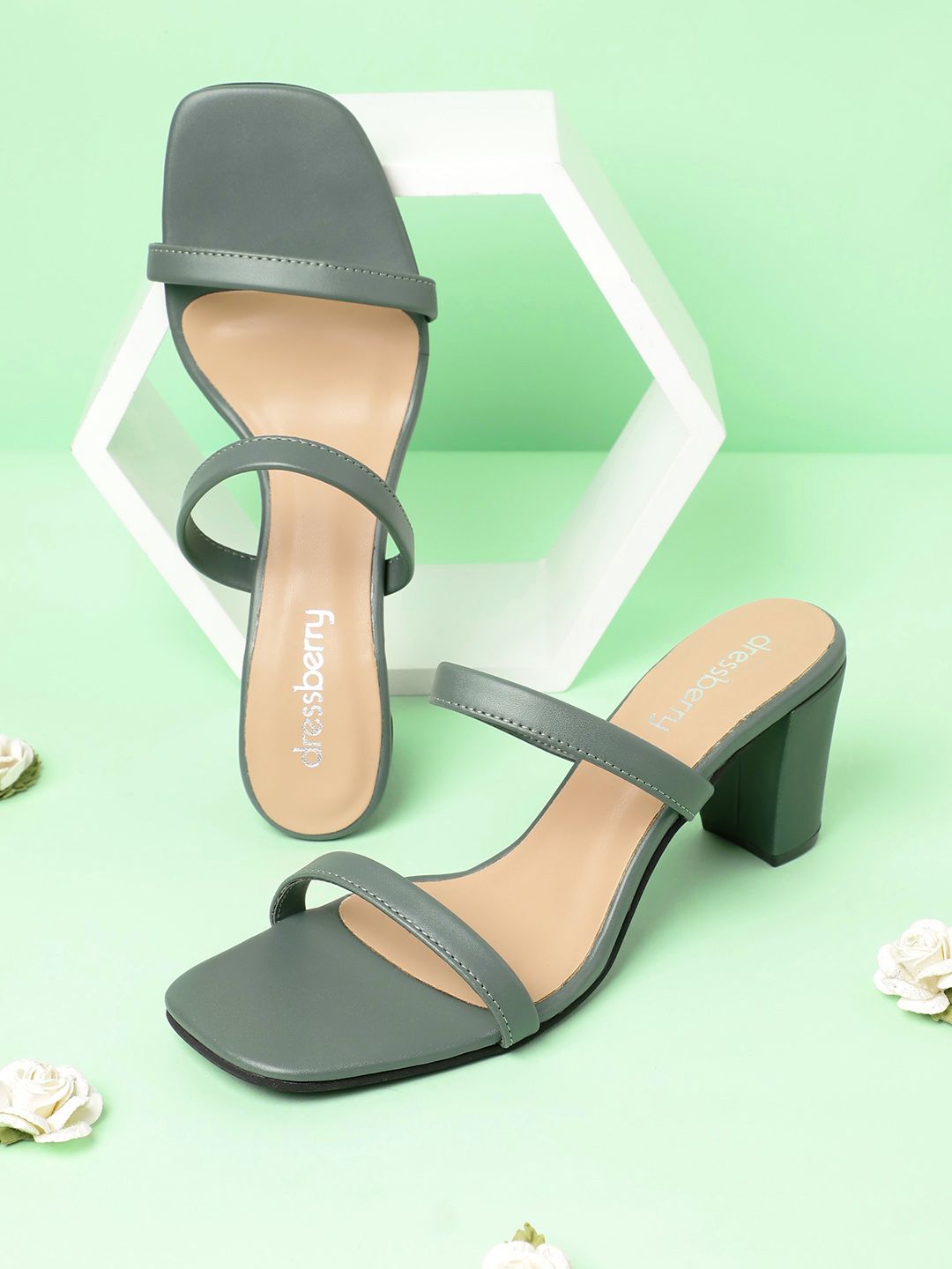 DressBerry Women Block Heel Sandals