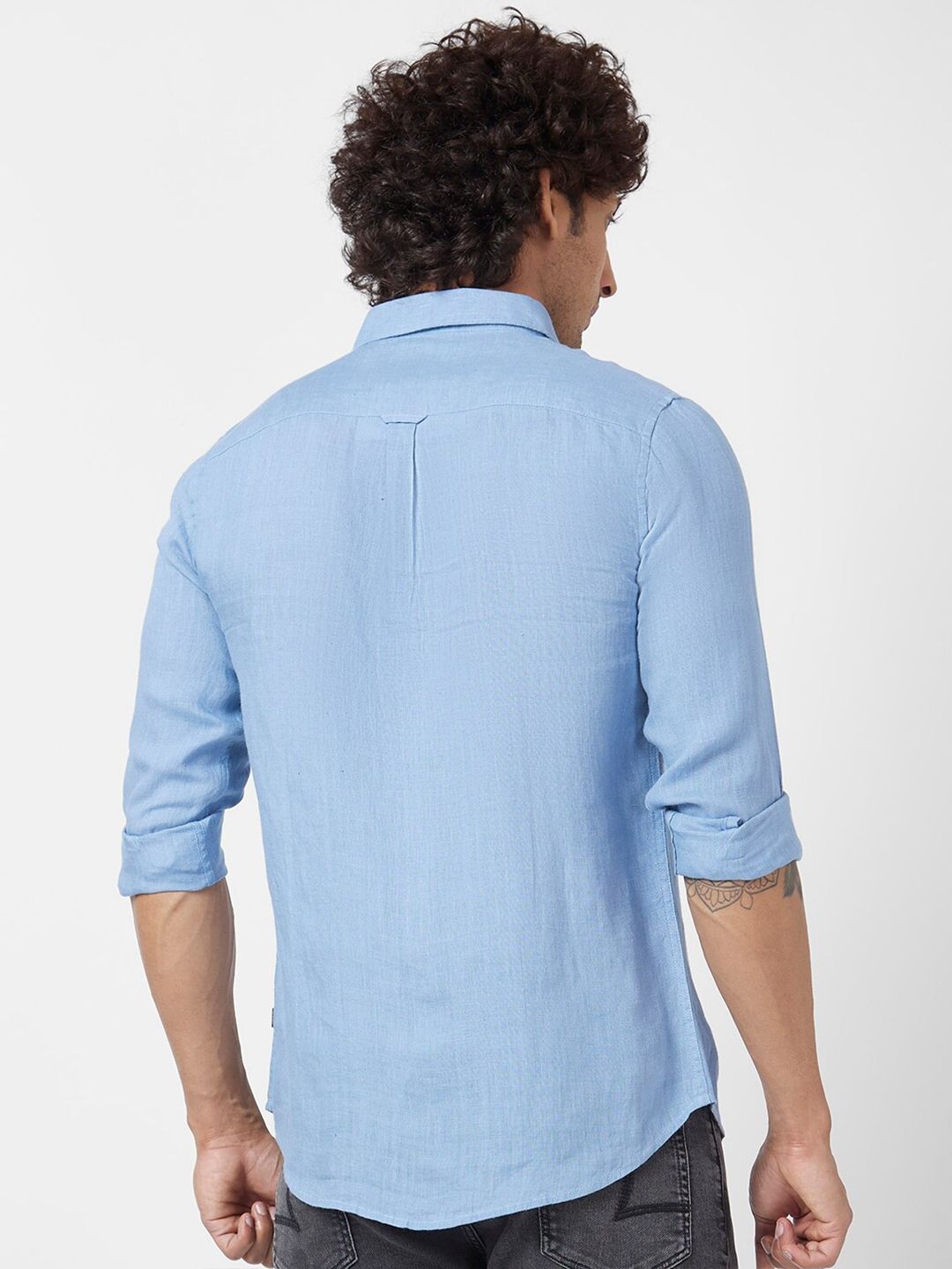 SPYKAR Classic Slim Fit Linen Casual Shirt