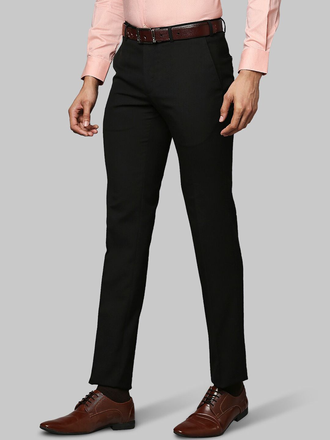 Raymond Men Black Slim Fit Trousers