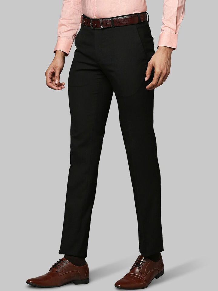 Raymond Men Black Slim Fit Trousers