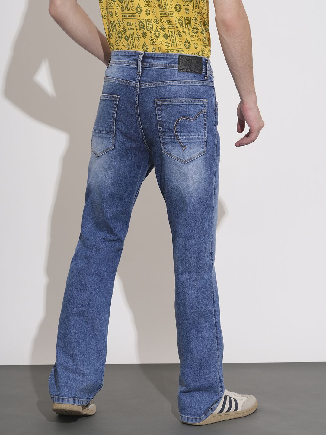Being Human Men Bootcut Heavy Fade Stretchable Jeans