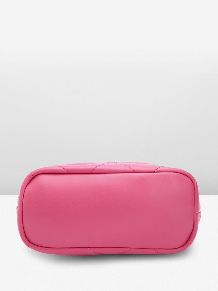 Lino Perros Fuchsia Structured Quilted Handheld Bag