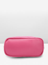 Lino Perros Fuchsia Structured Quilted Handheld Bag