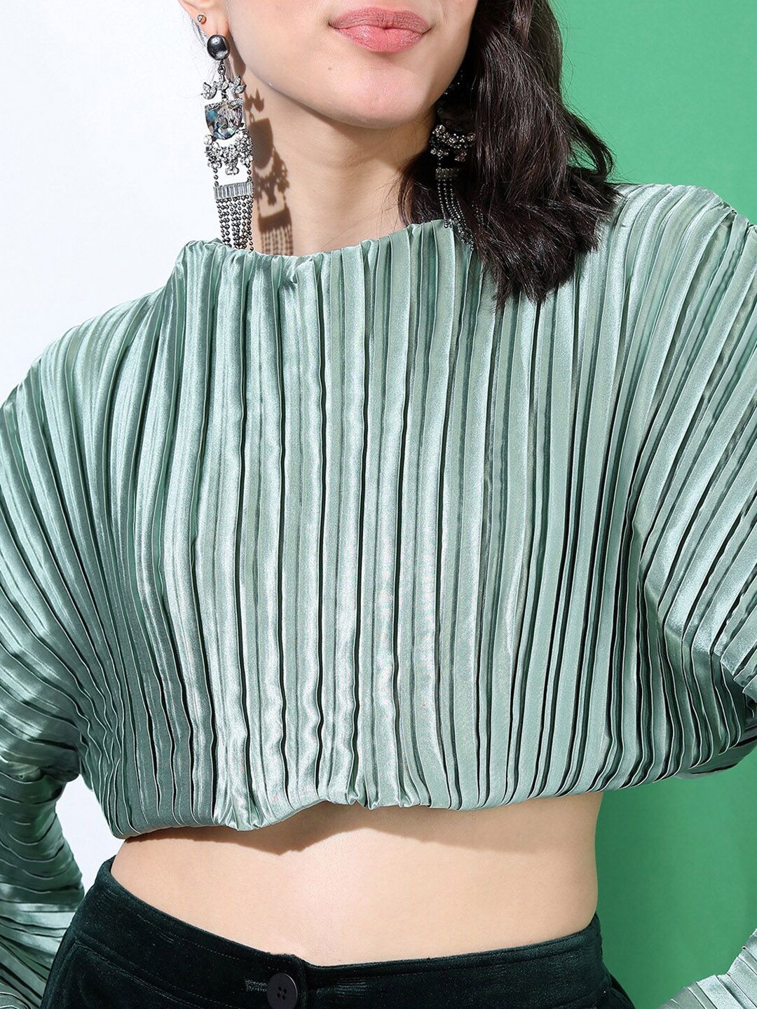 Tokyo Talkies Green Striped Top