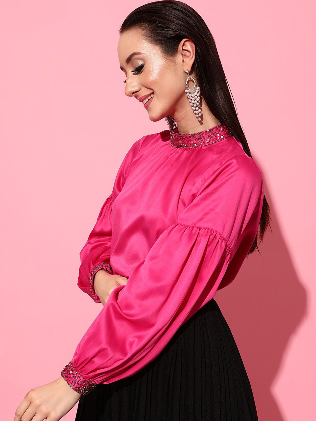 STREET 9 Fuchsia Solid Top