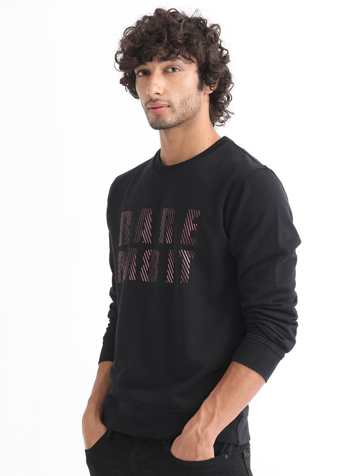 RARE RABBIT Men Marcia Typography Printed Sweatshirt