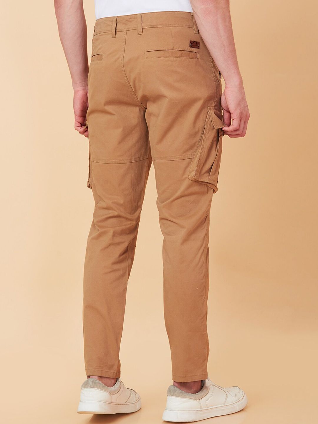 Being Human Men Mid-Rise Plain Cotton Slim Fit Cargos Trouser