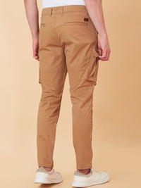 Being Human Men Mid-Rise Plain Cotton Slim Fit Cargos Trouser