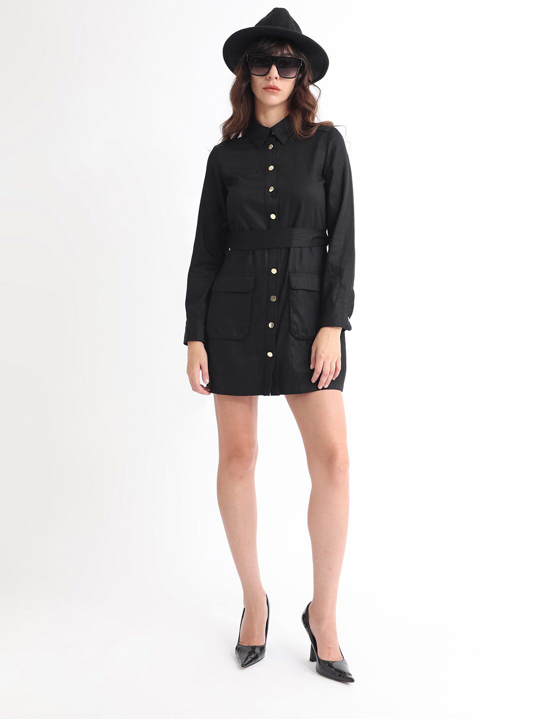 RAREISM Pure Cotton Formal Shirt Dress