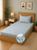 Moda Rapido X KLOTTHE Bunga Biru 400 TC Cadar Bujang dengan 1 Sarung Bantal