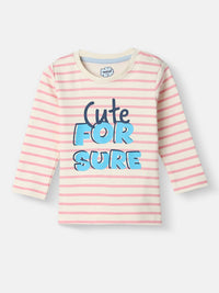 Nauti Nati Boys Striped Long Sleeves Pure Cotton T-shirt With Joggers