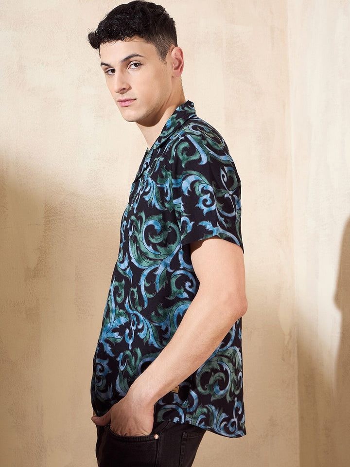 DENNISON Abstract Printed Oversized Casual Shirt