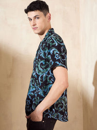 DENNISON Abstract Printed Oversized Casual Shirt