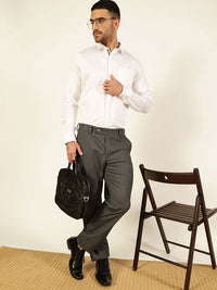Thomas Scott Men Premium Cutaway Collar Solid Cotton Formal Shirt