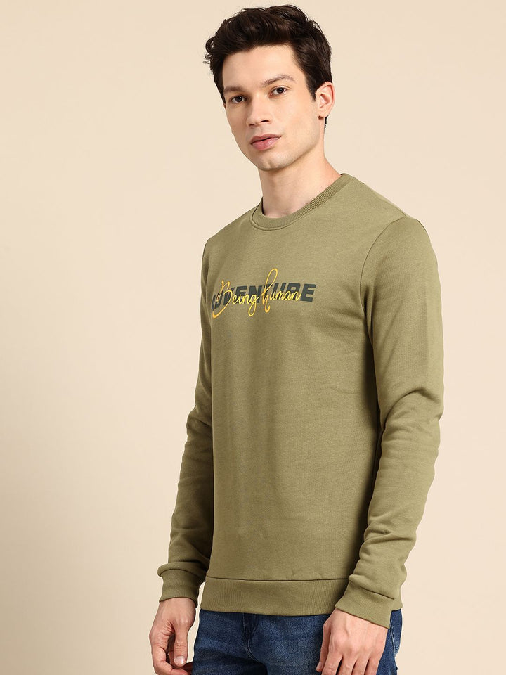 Being Human Pure Cotton Typography Printed Sweatshirt