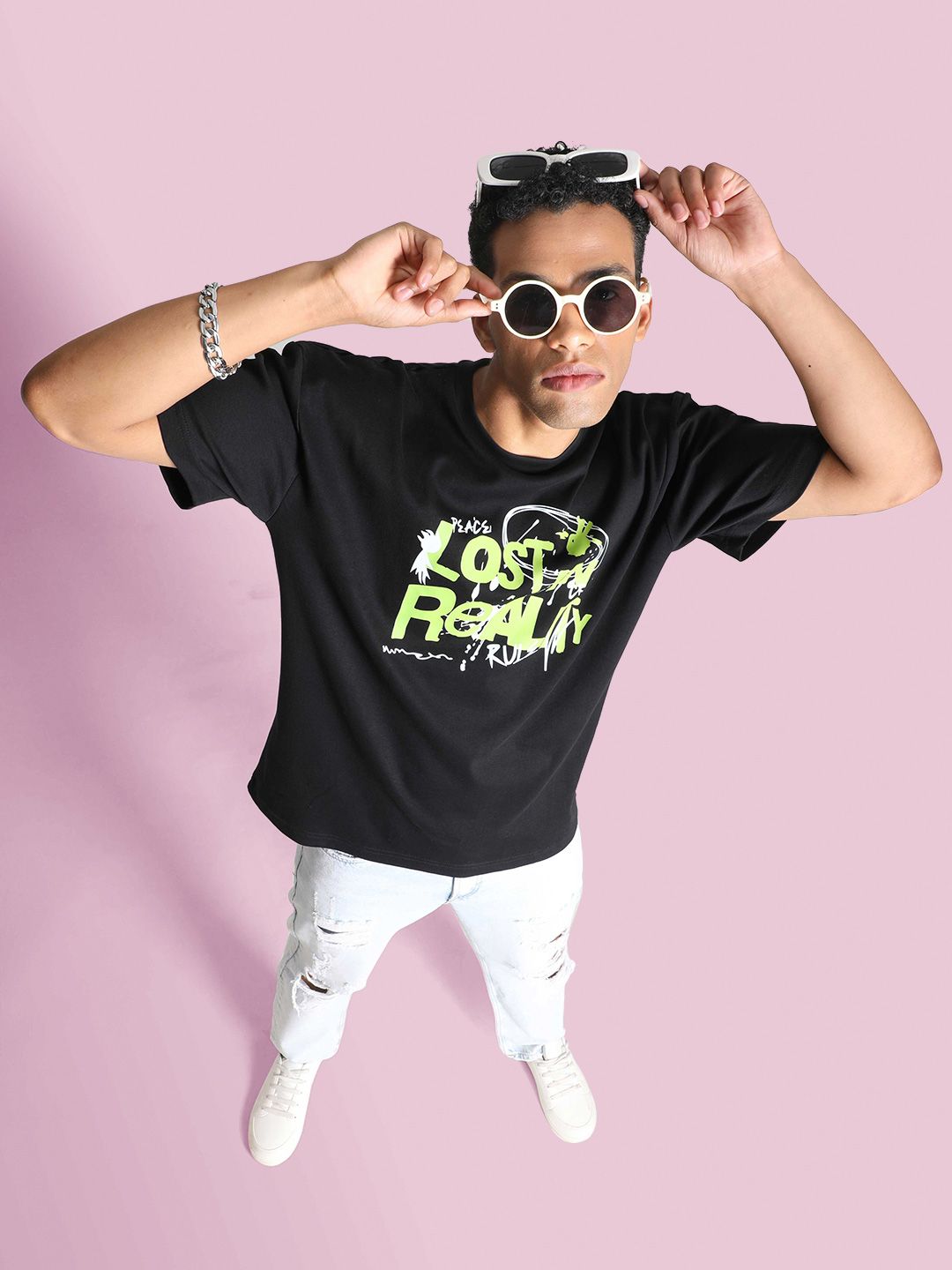 Bene Kleed Men Typography Printed Applique T-shirt