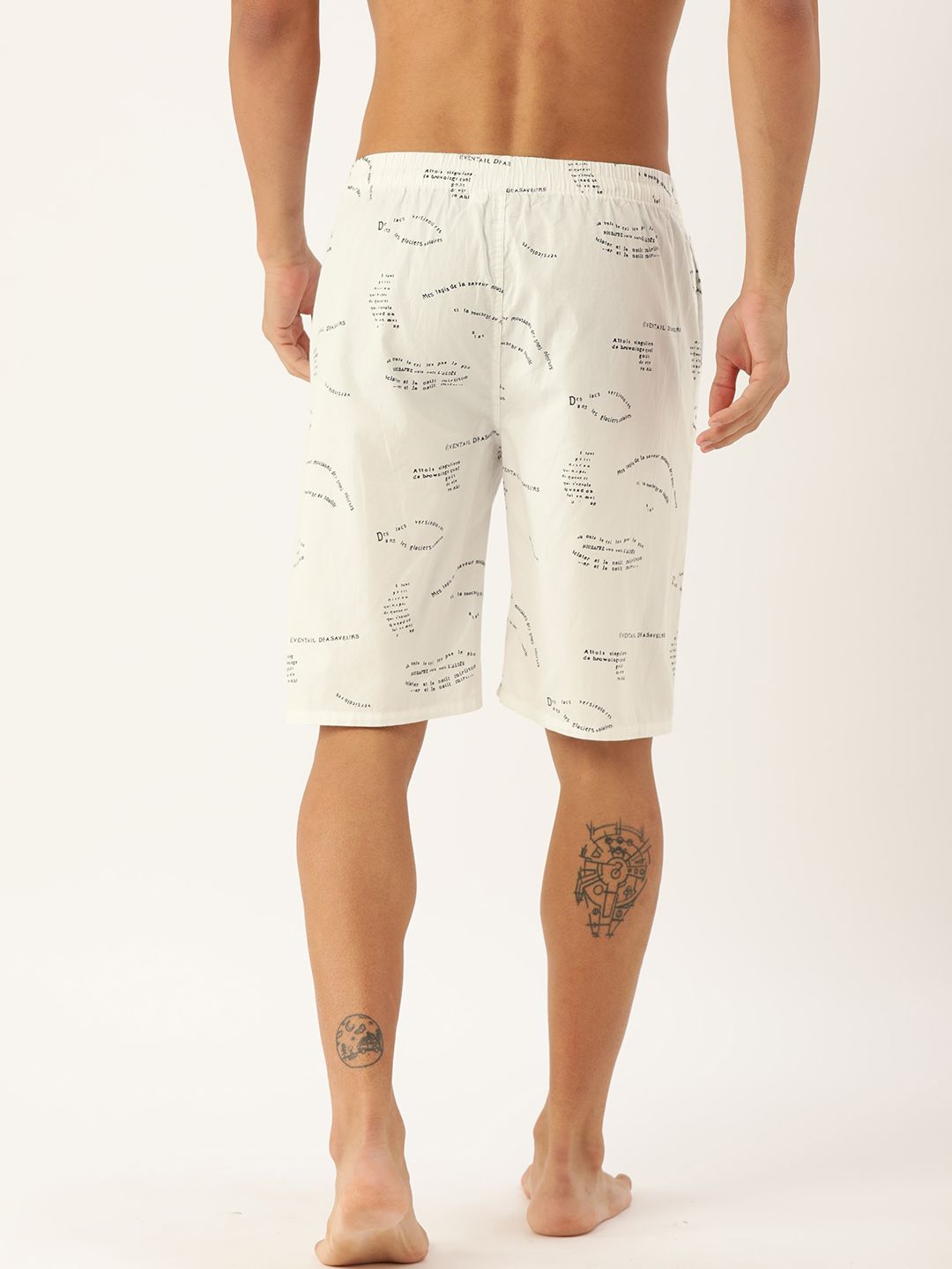 The Indian Garage Co Men White Printed Pure Cotton Boxers 1120-BXR10-13