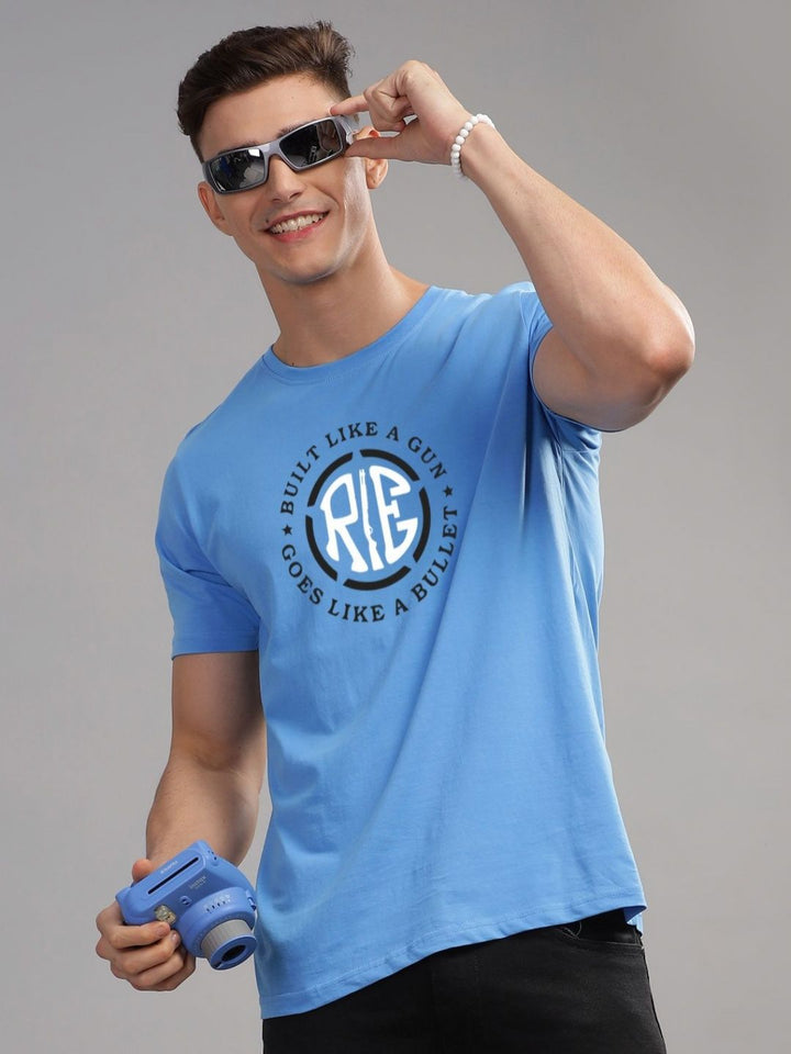 ADRO Men Typography Printed Raw Edge T-shirt