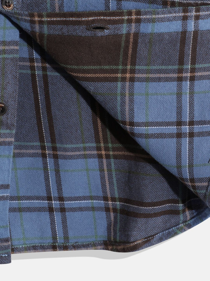 Monte Carlo Boys Tartan Checked Casual Smart Fit Shirt