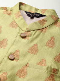 SOJANYA Kurta Motif Etnik Biru Lelaki dengan Churidar