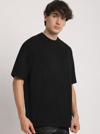 THE BEAR HOUSE Men Solid Oversized Crew Neck T-shirt