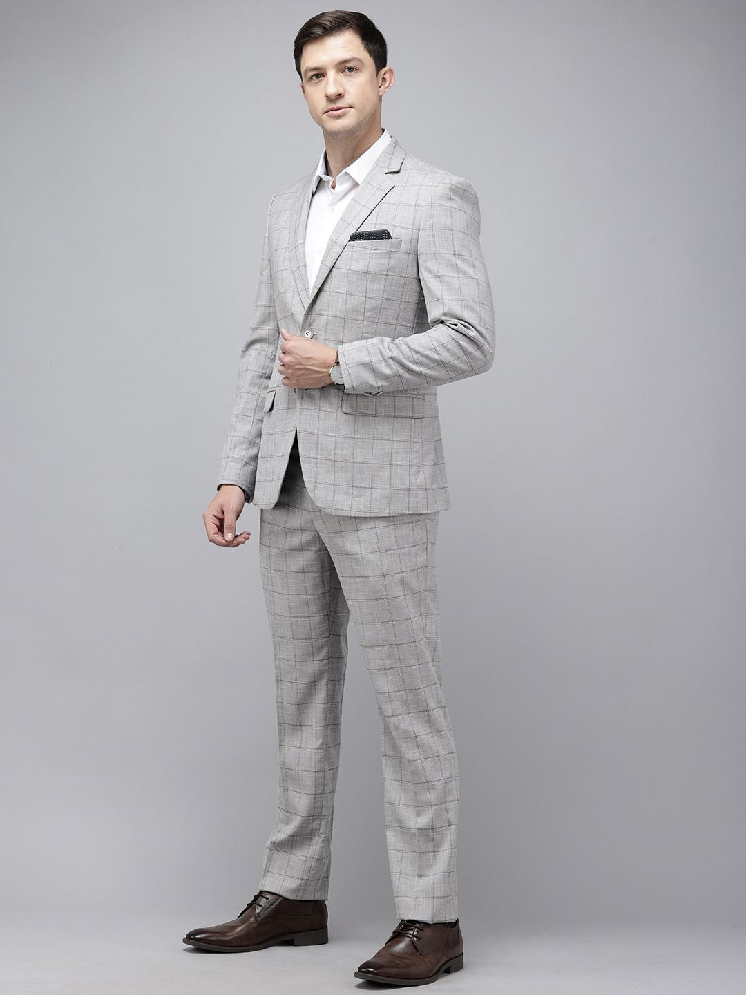 Park Avenue Super Slim Fit Notched Lapel Collar 2 Piece Formal Suit