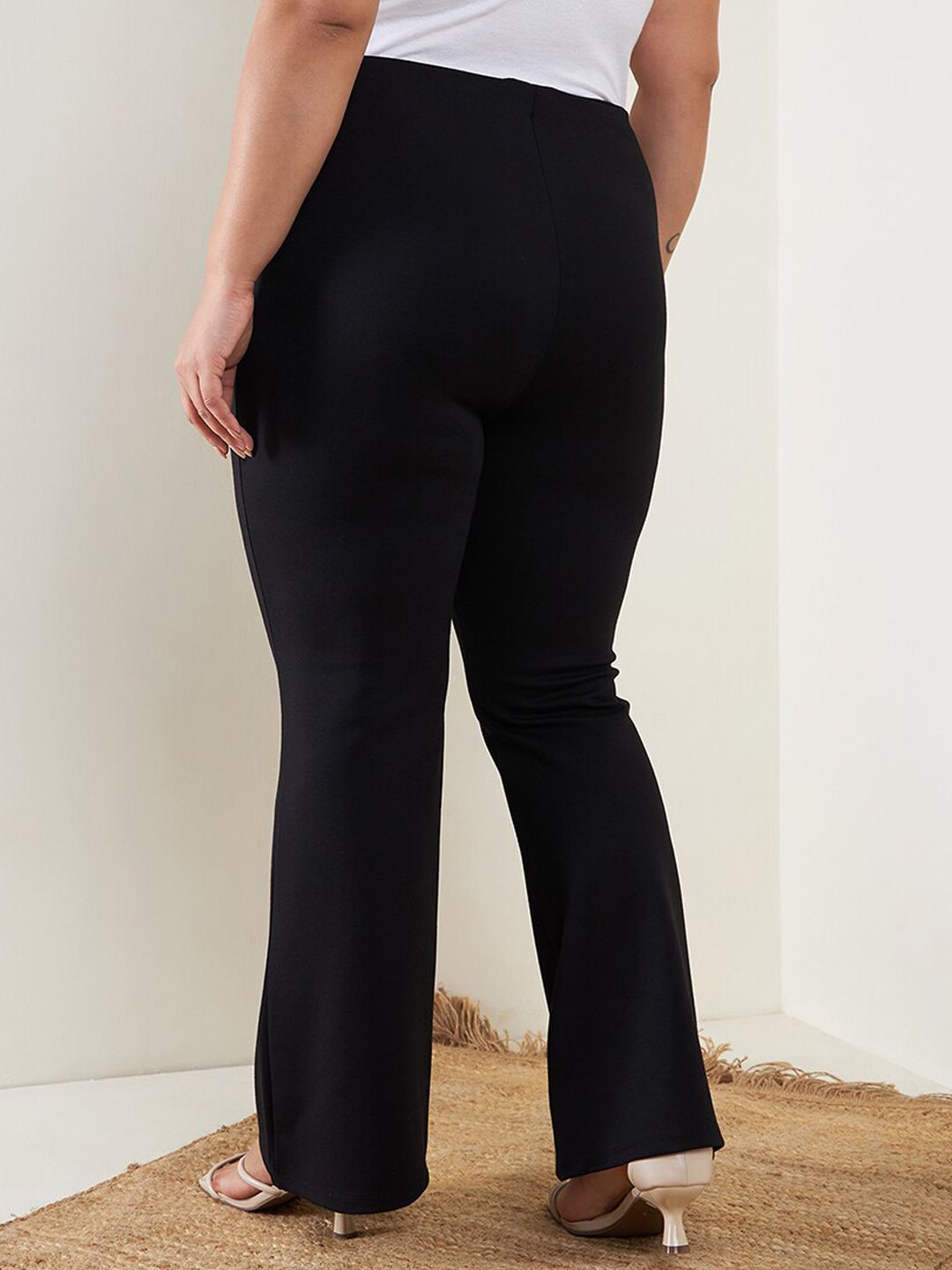 SASSAFRAS Curve Women High-Rise Bootcut Trousers