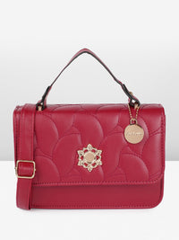 DressBerry Structured Satchel with Quilted Details