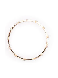Priyaasi Set Of 2 Rose Gold-Plated & White American Diamond-Studded Handcrafted Bangles