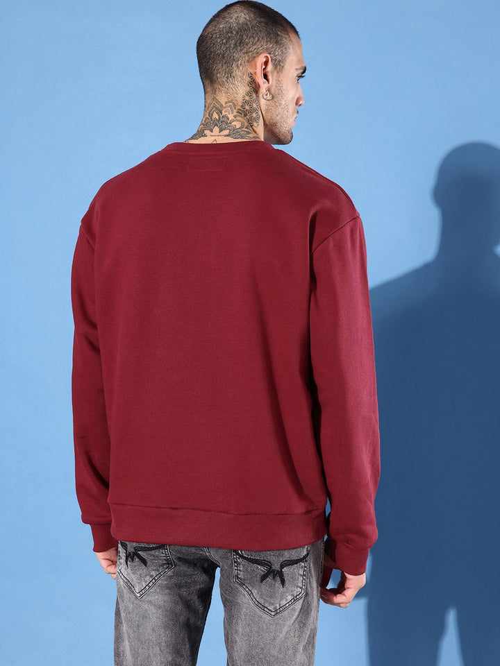 DILLINGER Men Typography Printed Oversized Sweatshirt