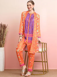 Indo Era Printed Top With Trousers Co-Ords