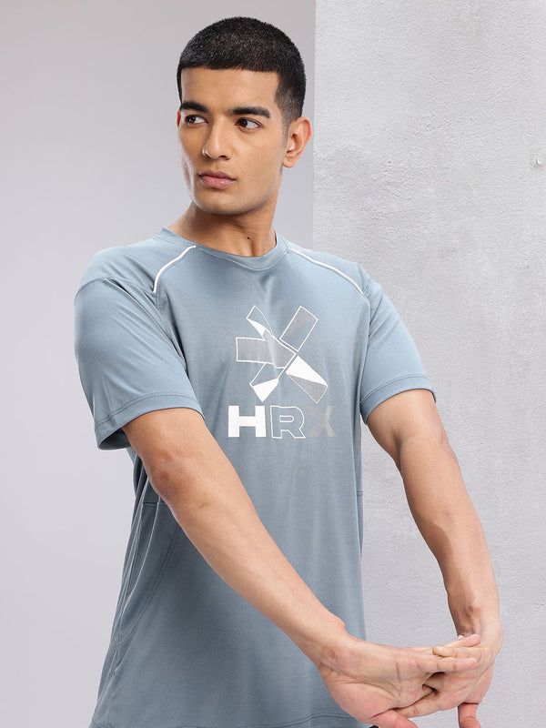 HRX by Hrithik Roshan Brand Logo Print Rapid-Dry Training T-shirt