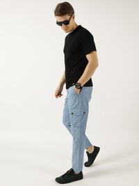 Thomas Scott Men Smart Fit Straight Fit Mid-Rise Cotton Cargos Trousers