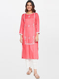 Global Desi Ethnic Motifs Embroidered Mirror Work Kurta