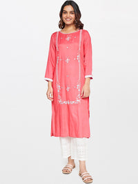 Global Desi Ethnic Motifs Embroidered Mirror Work Kurta