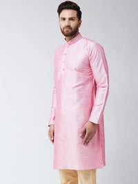 SOJANYA Men Pink Solid Kurta Lurus