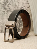 Teakwood Leathers Men Textured Leather Reversible Formal Belt