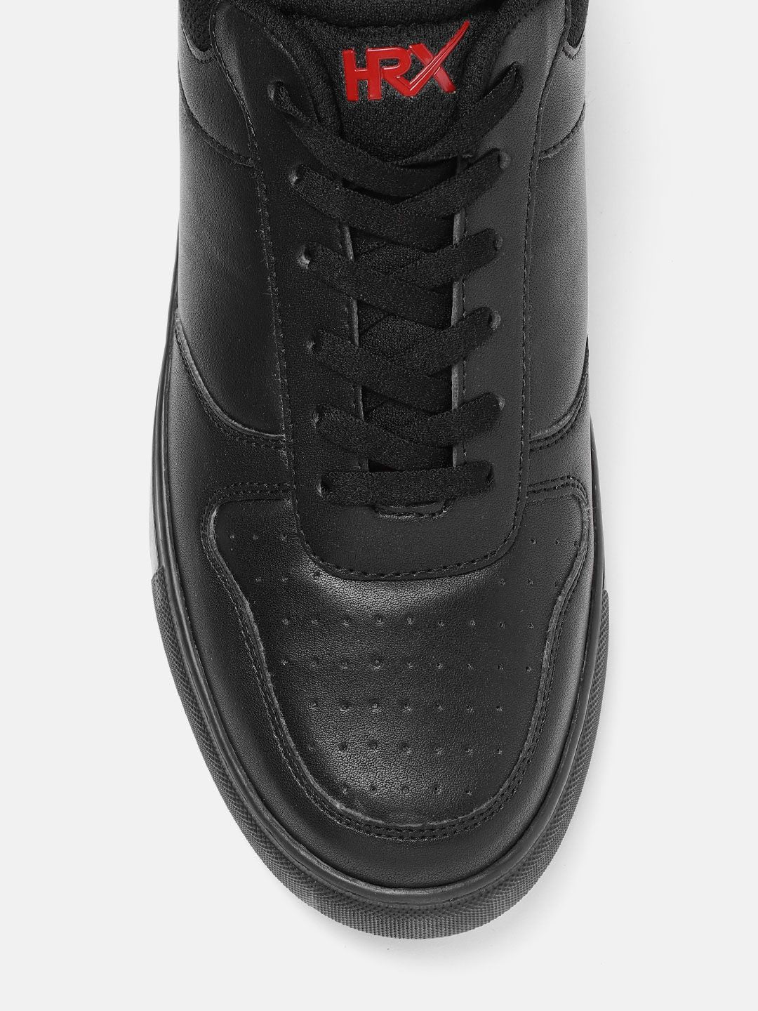 HRX by Hrithik Roshan Men Black Perforated Sneakers