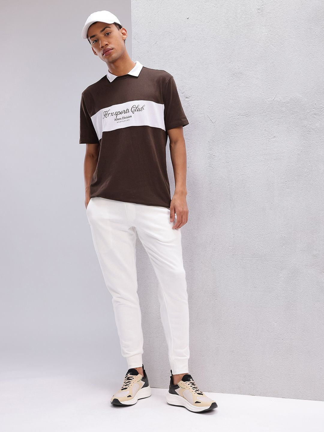HRX by Hrithik Roshan Colourblocked Polo Collar T-shirt