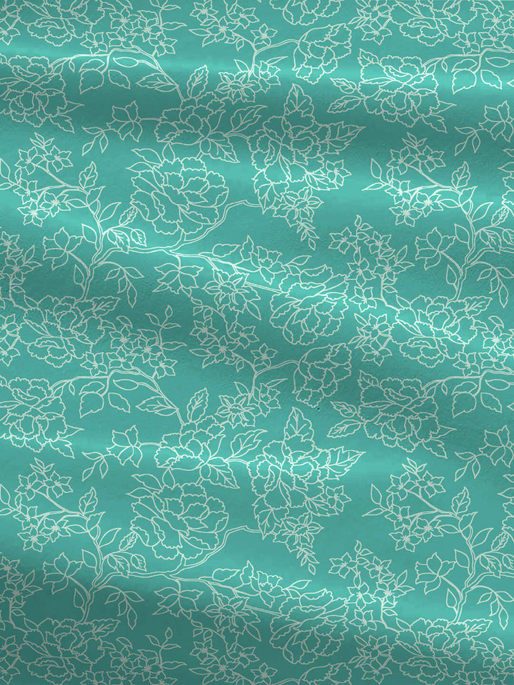 TRIDENT Juliet Blue Urban Comfort Flat 144TC Queen Cotton Bedsheet Set