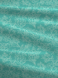 TRIDENT Juliet Blue Urban Comfort Flat 144TC Queen Cotton Bedsheet Set