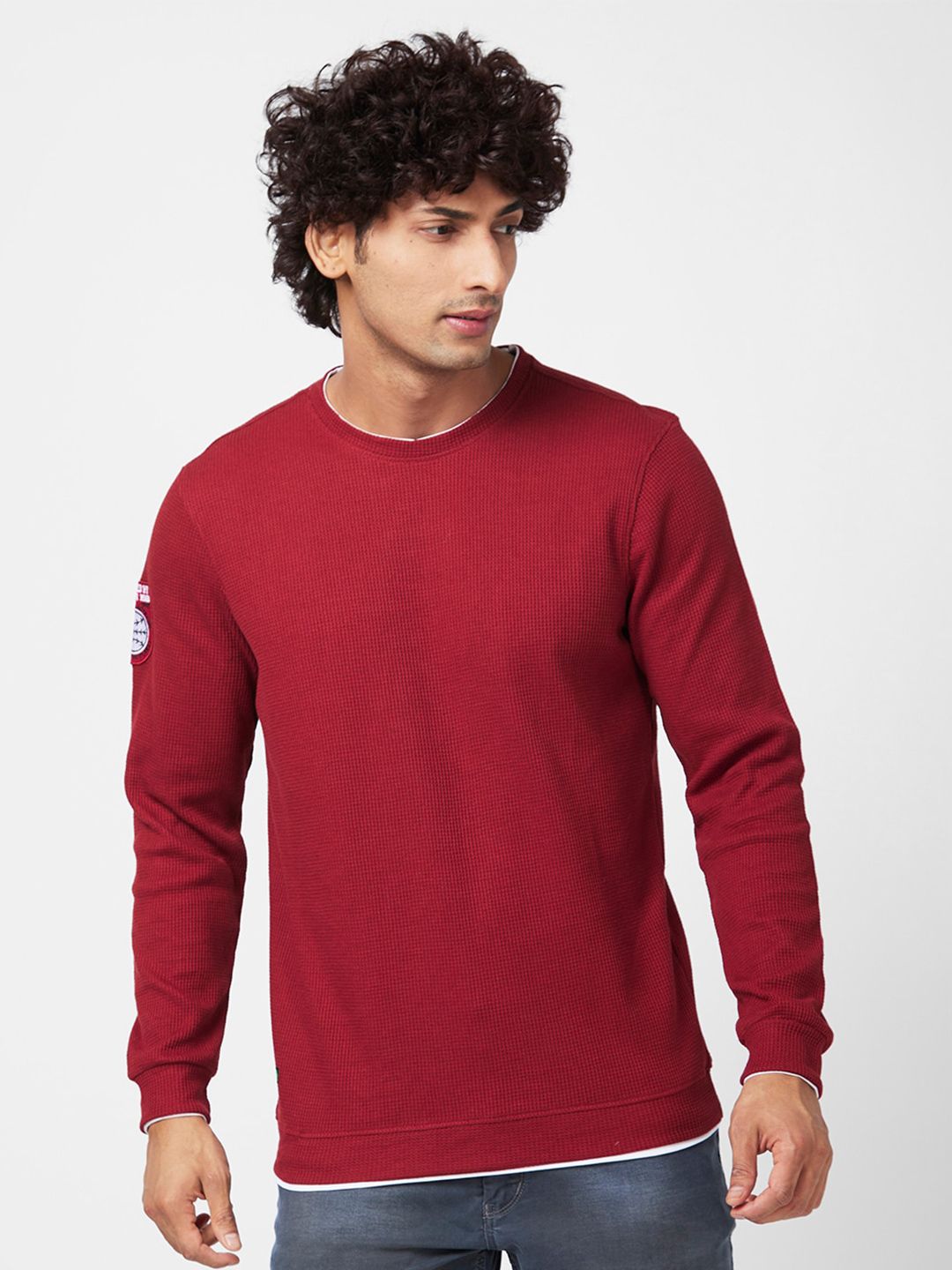 SPYKAR Round Neck Cotton Sweatshirt