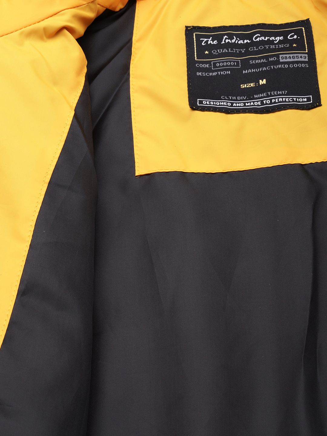 The Indian Garage Co Men Zip-Front Slim Fit Bomber Jacket