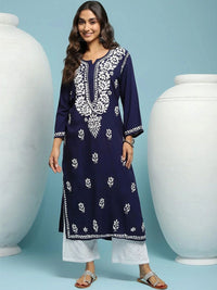 House of Chikankari Women Embroidered Chikankari Kurta