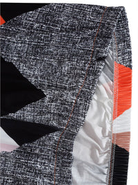 Cortina Orange & White Geometric Printed 1-Seater Sofa Cover