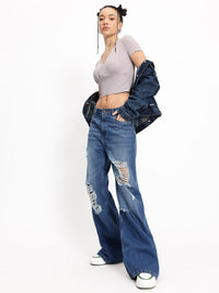 DressBerry Cozy Contour Wrap Style Ribbed Crop Top
