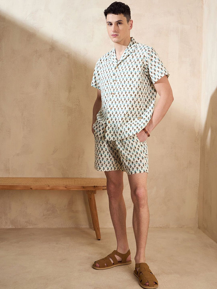 DENNISON Block Printed Oversized Co Ords Set