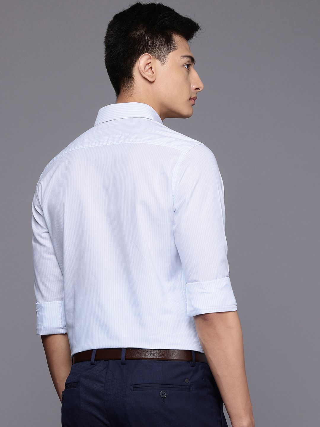 Raymond Slim Fit Striped Pure Cotton Formal Shirt