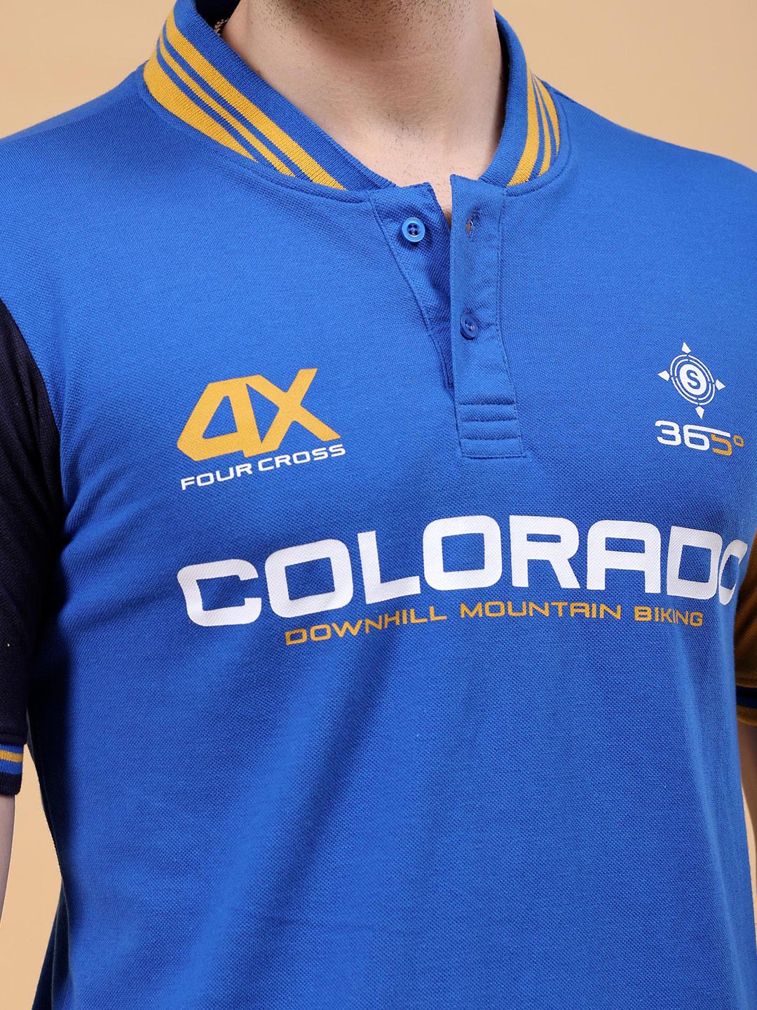 The Indian Garage Co Typography Polo Collar T-shirt